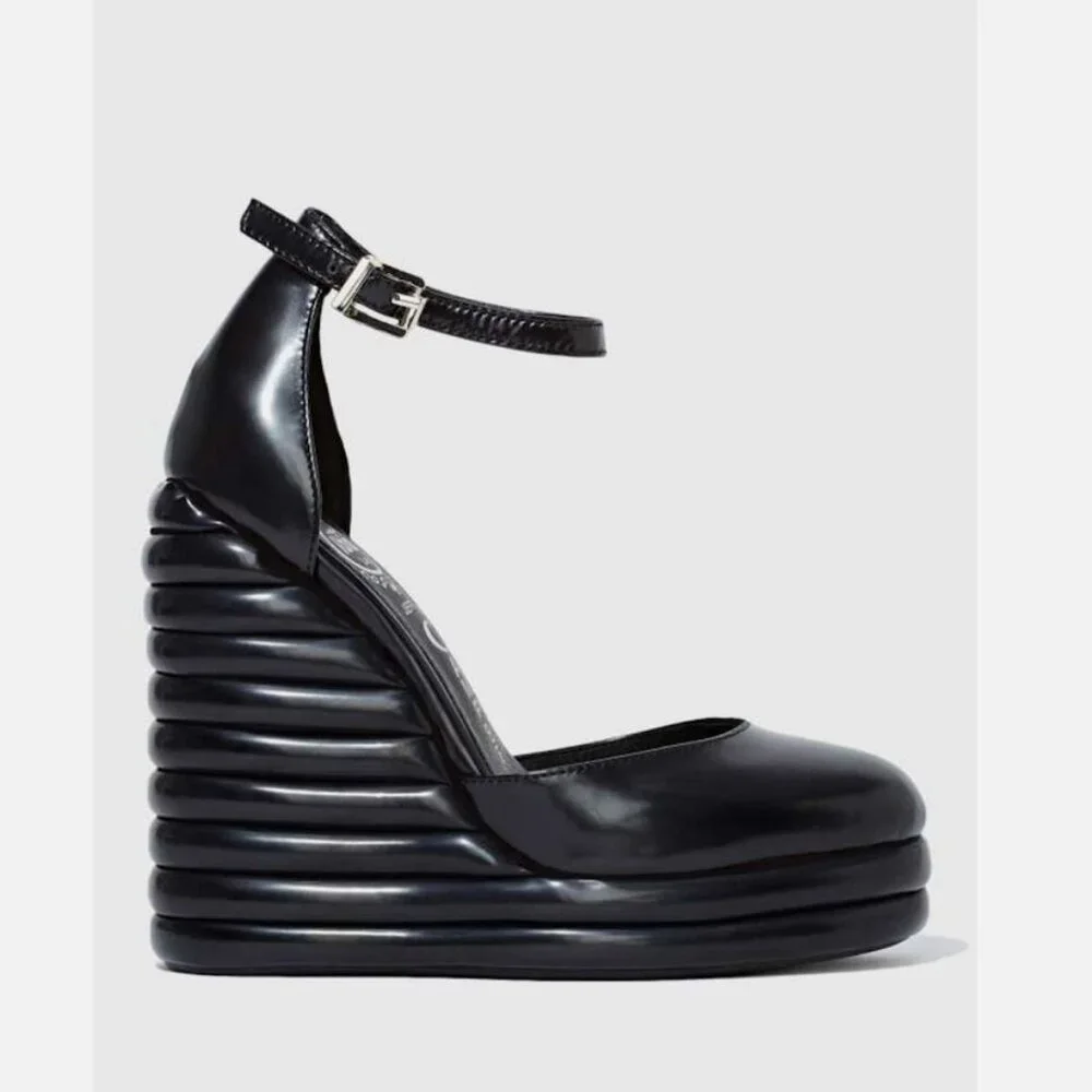 NWOB Jeffrey Campbell Novice Leather Platform Wedge